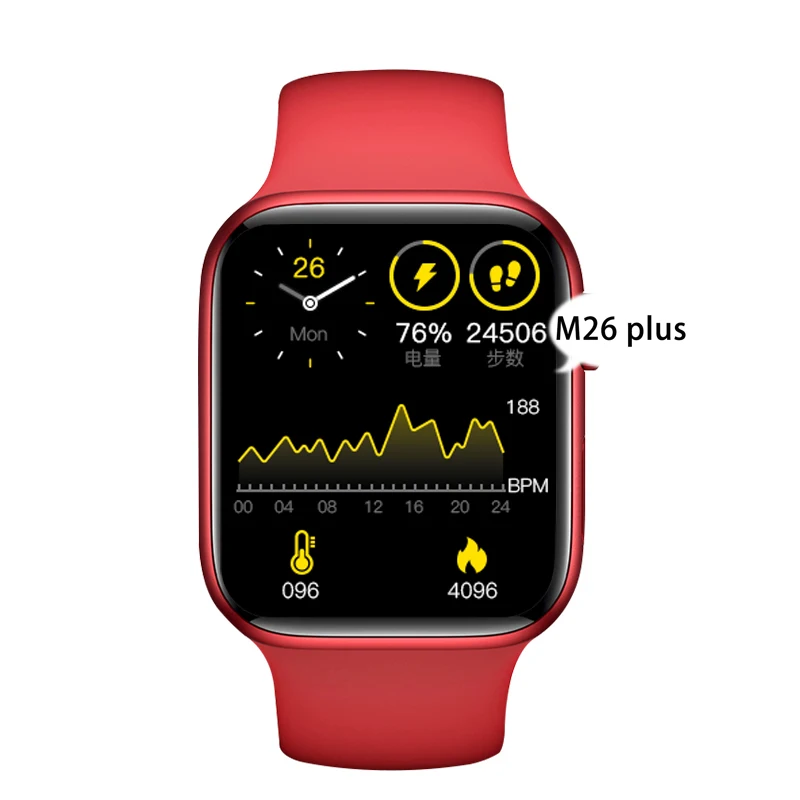 2022 m26plus smartwatch 1.75 Inch Large Screen BT Call Watch Series 6 m26 plus wearfit pro Smart Watch M26 plus