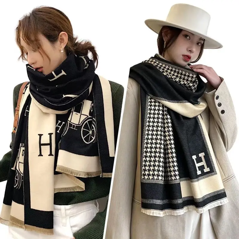 Manufacturer Winter Long Scarf Cashmere Shawls Luxury Designers Large Size Neck Scarves