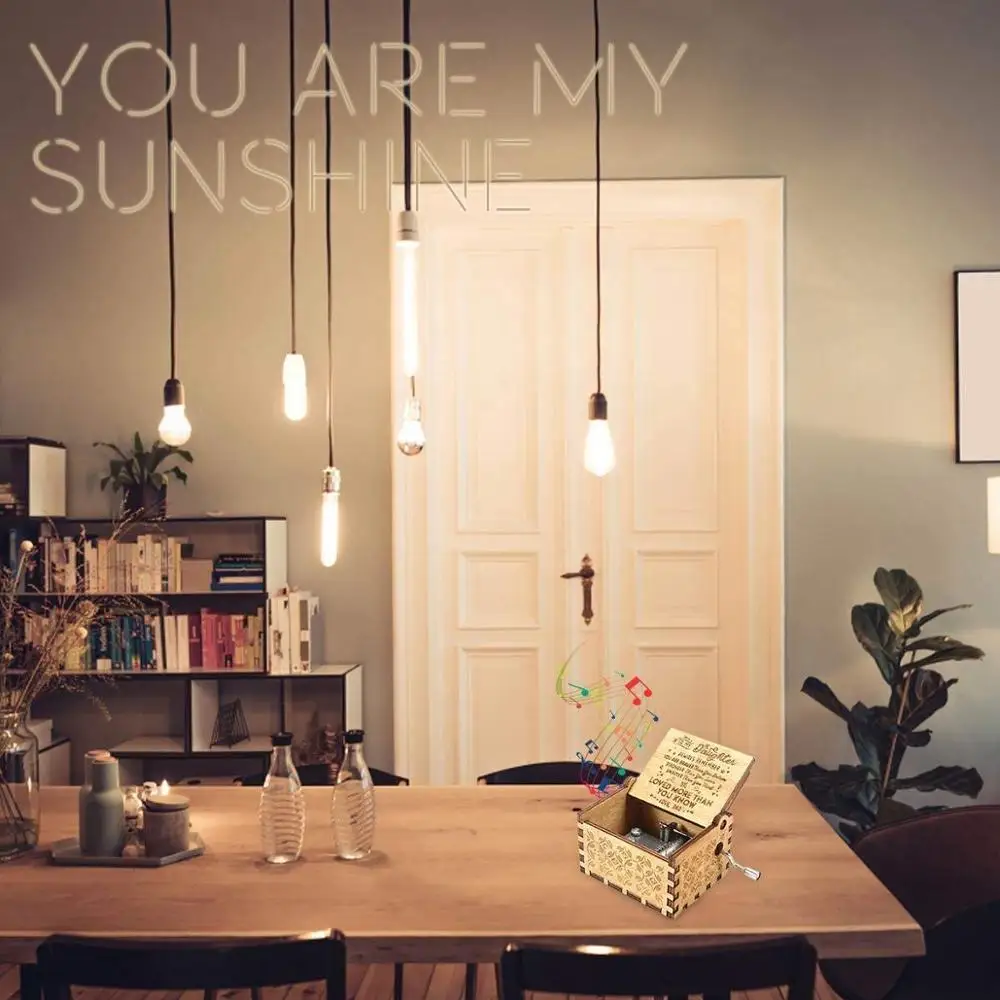 Деревянная музыкальная шкатулка с гравировкой, деревянная музыкальная шкатулка для подарка