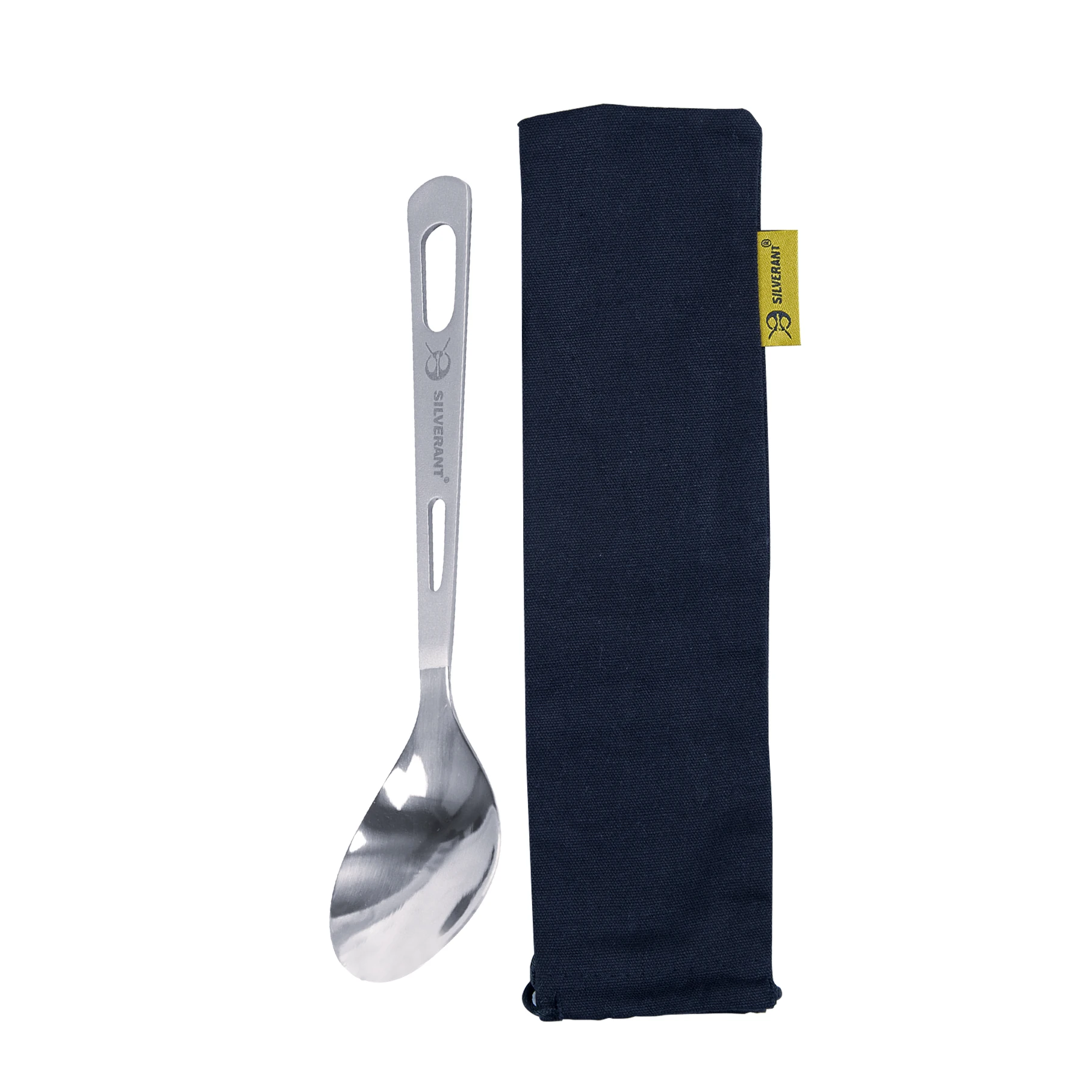 
High quality titanium outdoor spoon semi polished silverant 