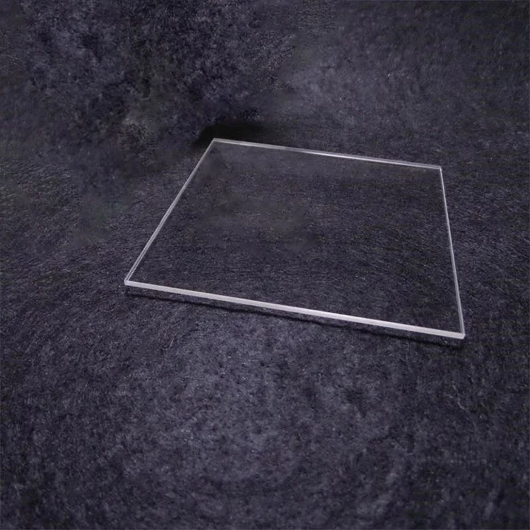 Настраиваемая термостойкая полированная прозрачная стеклянная пластина из плавленого квадратного кварца