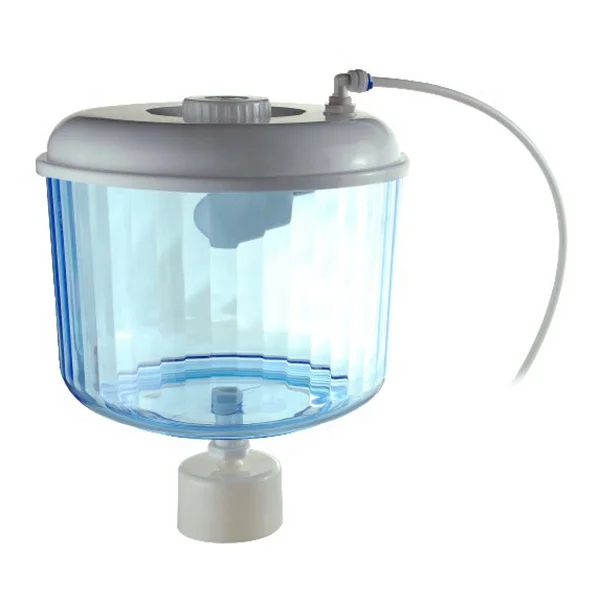 Clear water dispenser pot with float switch