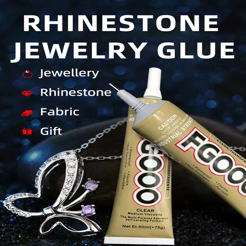 Zhanlida FGOOO 50ml Clear Epoxy Resin Liquid Adhesive Glue Waterproof Non-corrosive Glue For DIY Crafts Jewelry Rhinestone Fiber