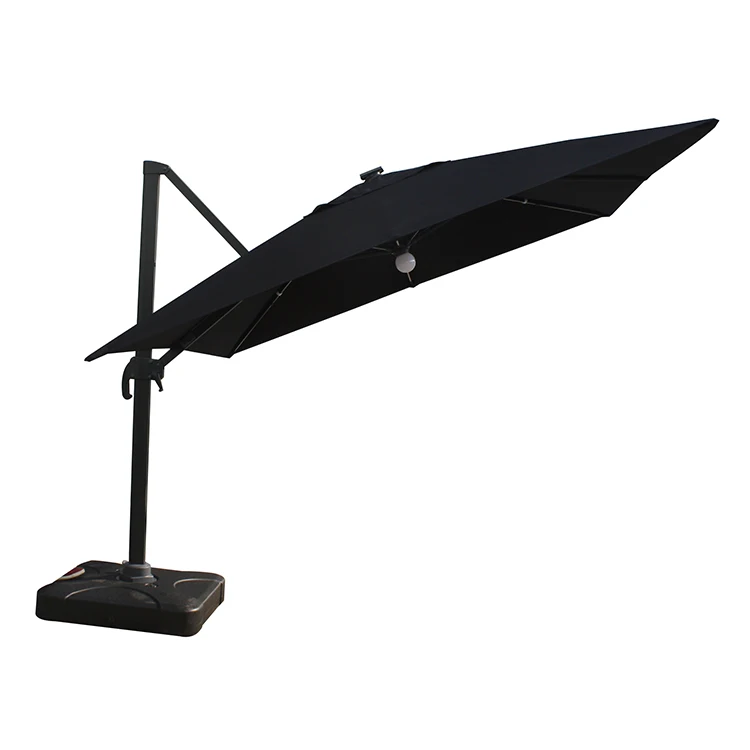 10 футов, железные подвесные консольные зонтики для внутреннего дворика, зонты от солнца в виде банана, садовый уличный зонтик
