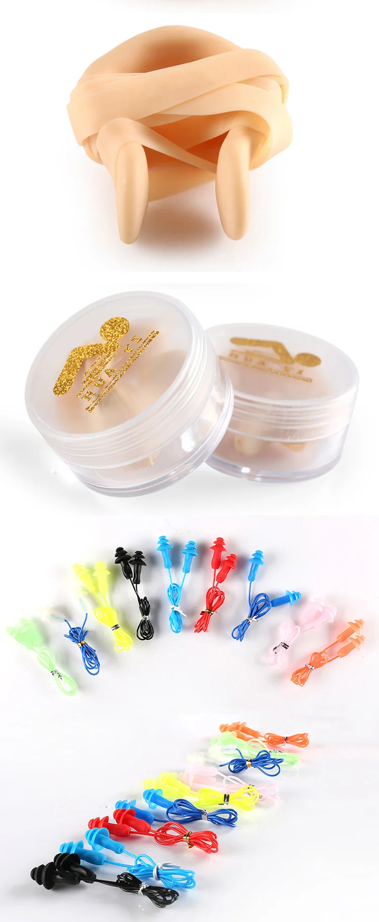 Wholesale swimming accessories swimming pool competition latex swimming nose clip