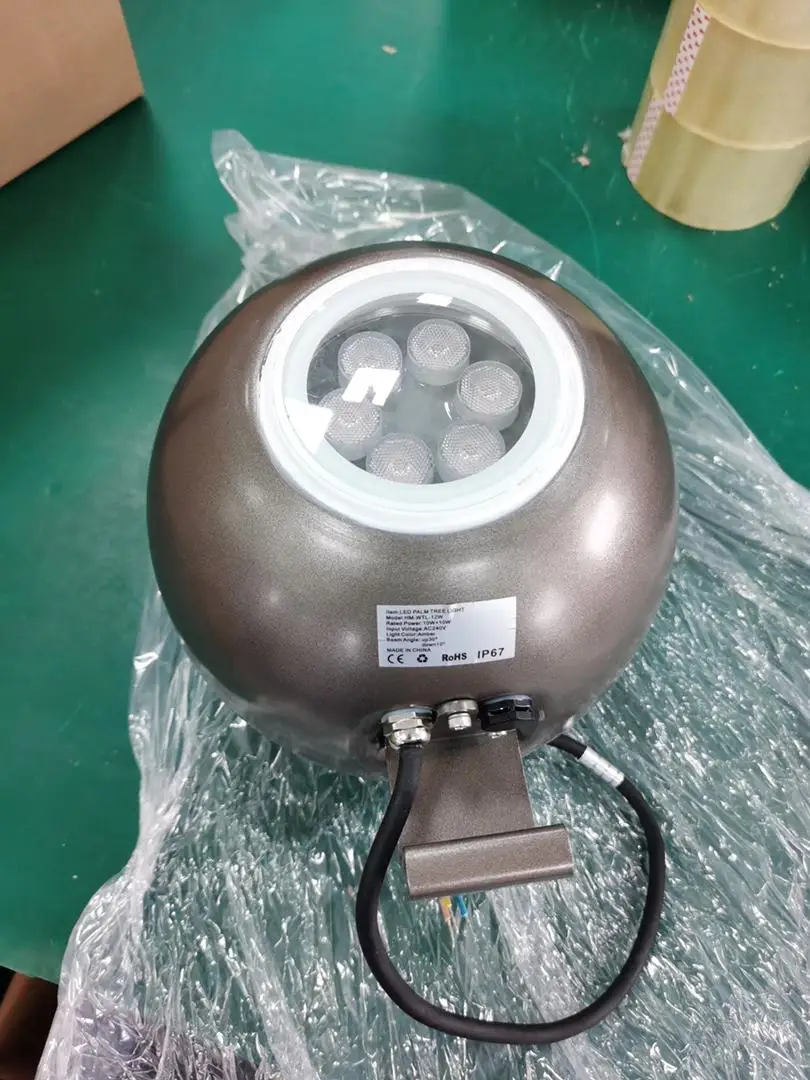 24 Вт AC220V 3000K кольцевая лампа Пальма кокос с крепежным ландшафтом для