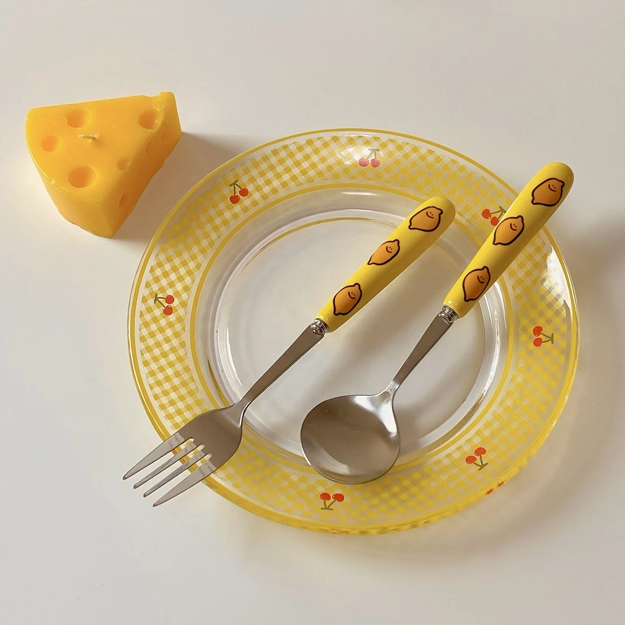 Wholesale Flatware Ceramic Handle Cute Silverware Stainless Steel Spoon and Fork