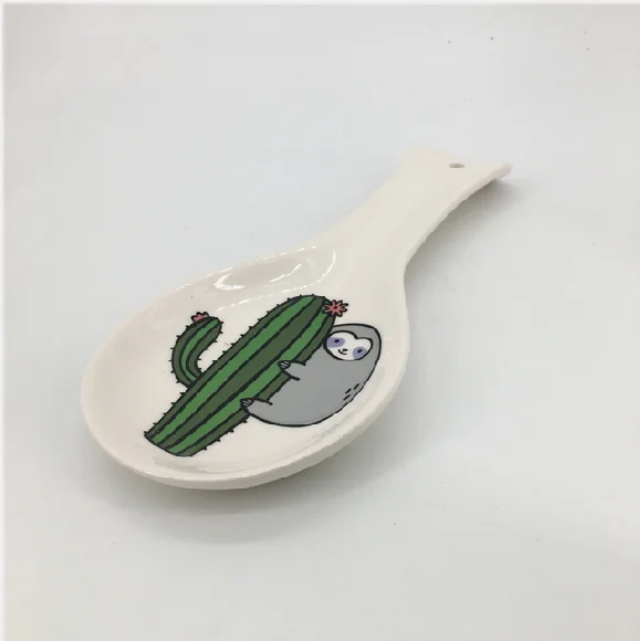 
Kitchen Utensil rests cooking tools Customize Ceramic soup decorative spoon rest holder 