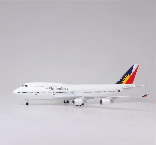 47cm 1/160 Scale Resin B747 Philippines Airline 747 Plane Aircraft Model with landing gear