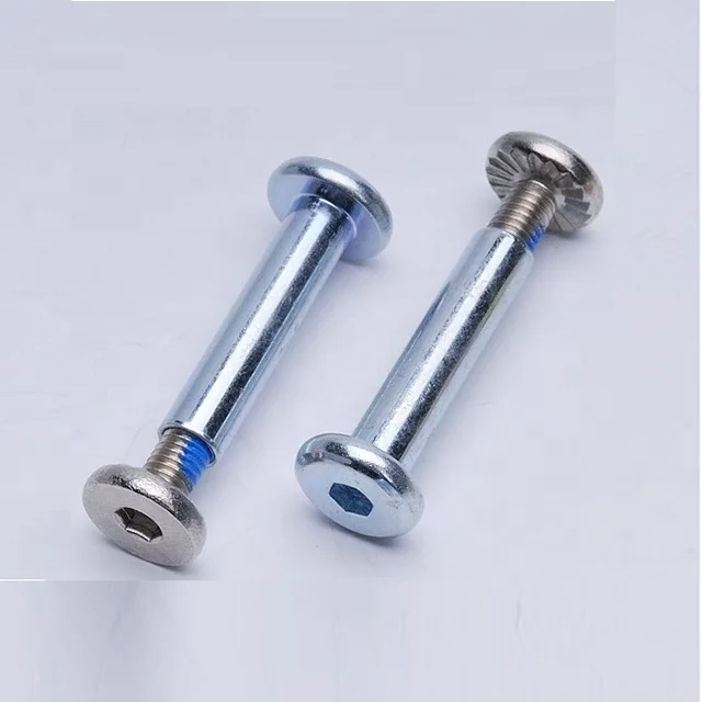 steel galvanized male and female 8.8 grade binding chicago post lock skateboard bolt (1600386587066)