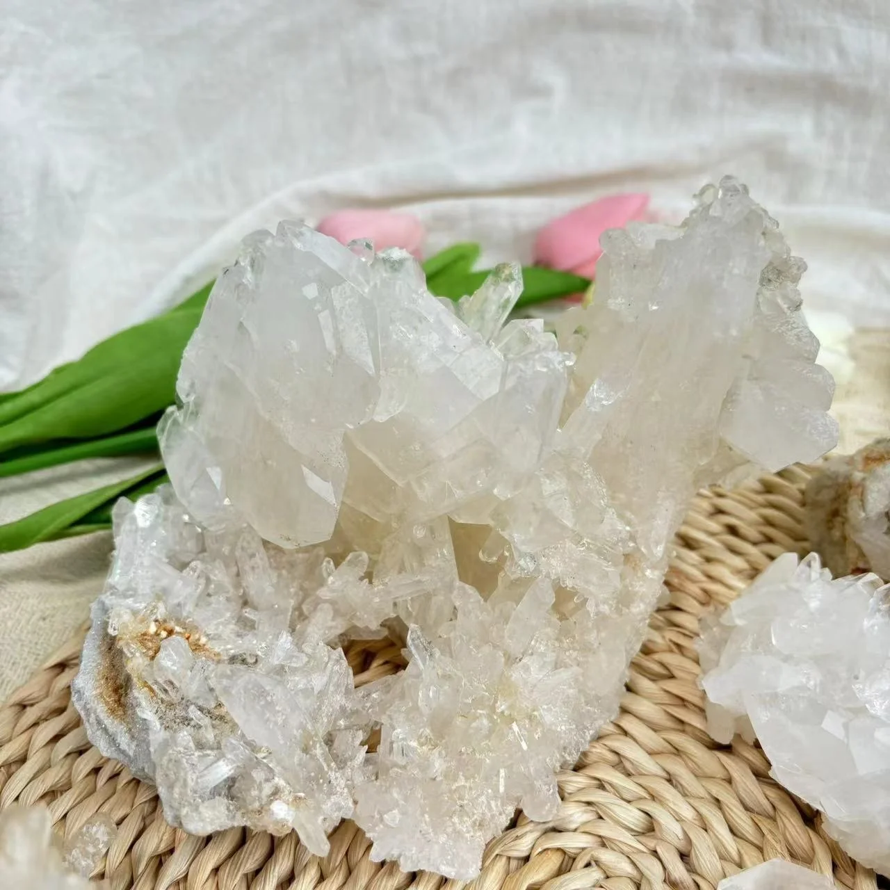 Natural Crystal Specimen Wholesale Original Quartz Raw Stones Foden Quartz Cluster For Collection