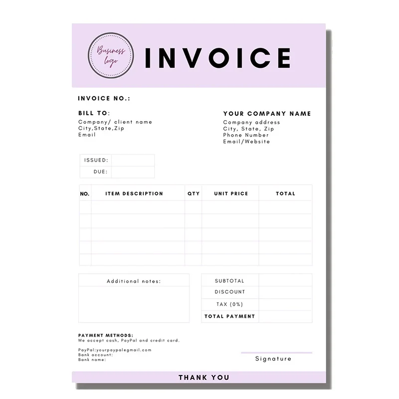 Competitive Price Invoice Paper Continuous Receipt Form Carbonless Computer Paper