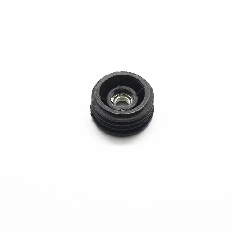 Customizable Black pp plastic round nut plug for supermarket shelf foot