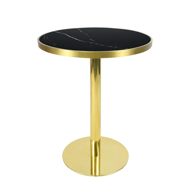 Dining Tables Cafe Table Fast Food Restaurant Table Oem & Odm Rectangle Porcelain Riprap/marble Home Furniture Metal Iron Modern