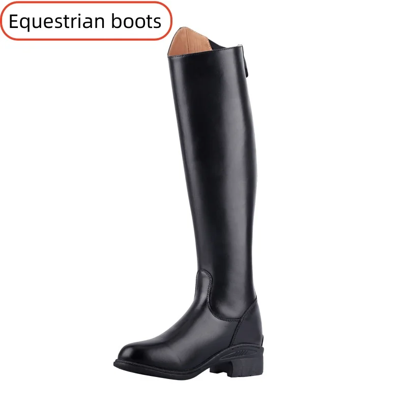Unisex Cowhide Equestrian Boots for Adults High Quality Durable Sports Riding Boot with Custom Logo
