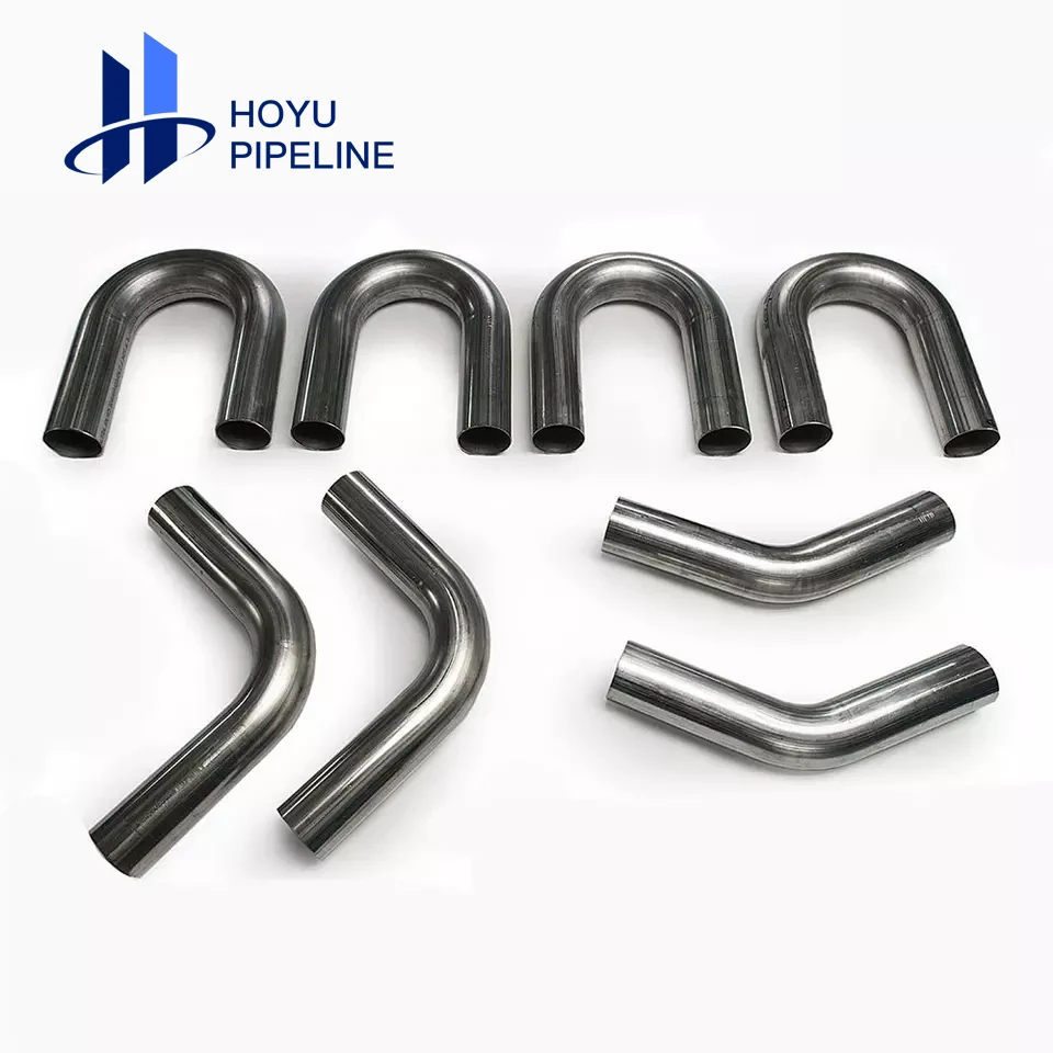 HOYU 304 stainless steel pipe elbow 90 Degree Sanitary Long  Butt Welded Elbow 45 180 Degree Railing Elbow factory