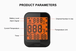 Wireless Digital Blue tooth BBQ Meat Cooking Thermometer with Free Ios Android APP