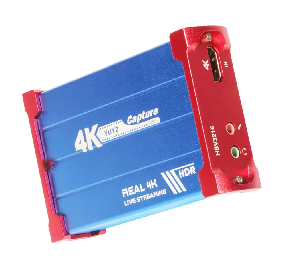 4K HDMI USB3.0 Capture Card with 3.5mm Capture Rate HDR10 4K@30Hz Output HDMI Video Capture