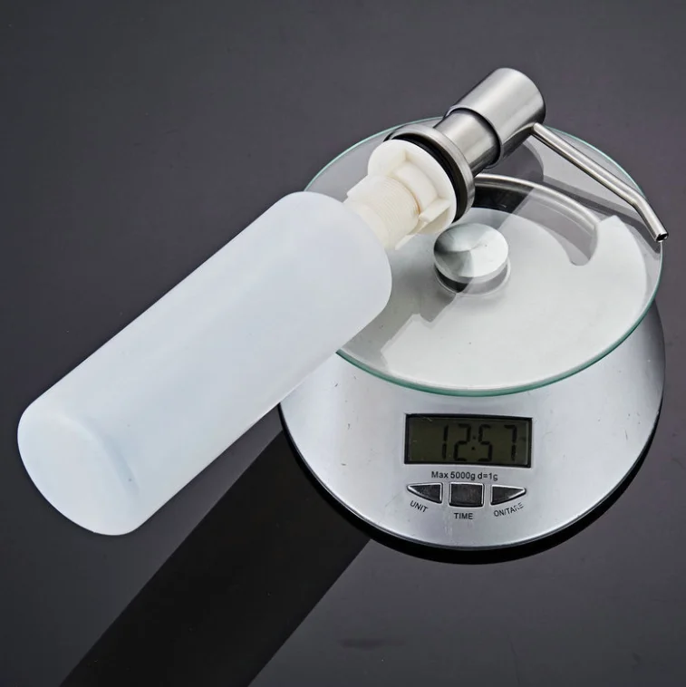 Brushed Nickel 304 Stainless Steel Manual Kitchen Sink Soap Dispenser
