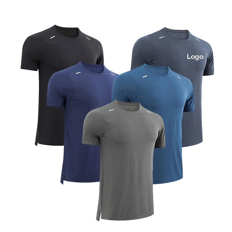 Gym Jogging Sports Shirts O-neck Breathable Quick-dry Workout Jersey Slim Fit Compression Men Running T-shirts