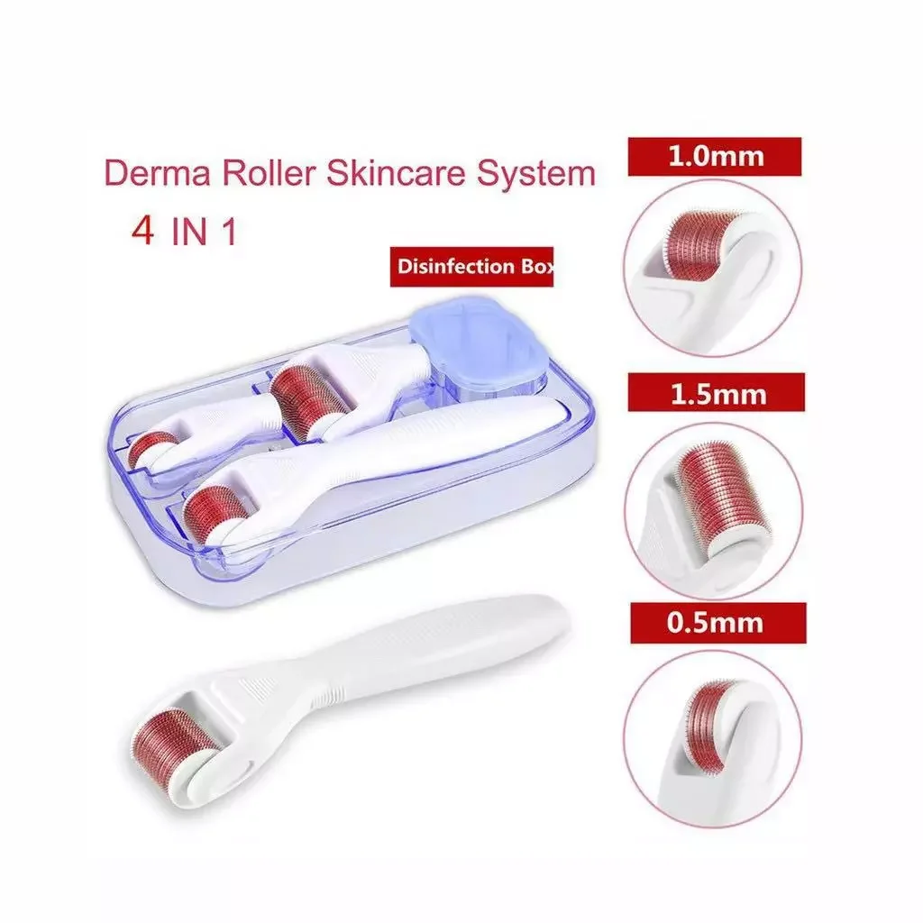 Beauty Massage 1200/720/300 Needles Skin Facial Care 4 in 1 Micro Needle Derma Roller