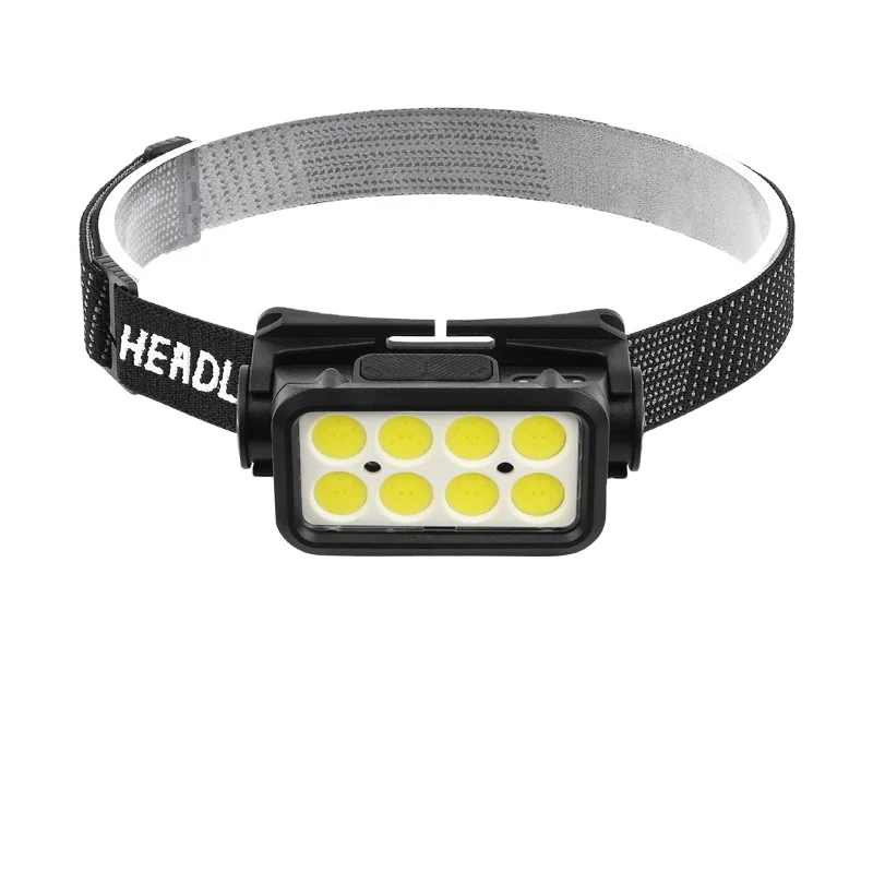 Outdoor Running Climbing Working 1200 mAh Multifunctional Headlight rechargeable ABS Plastic Work Light 450 Lumens Headlight