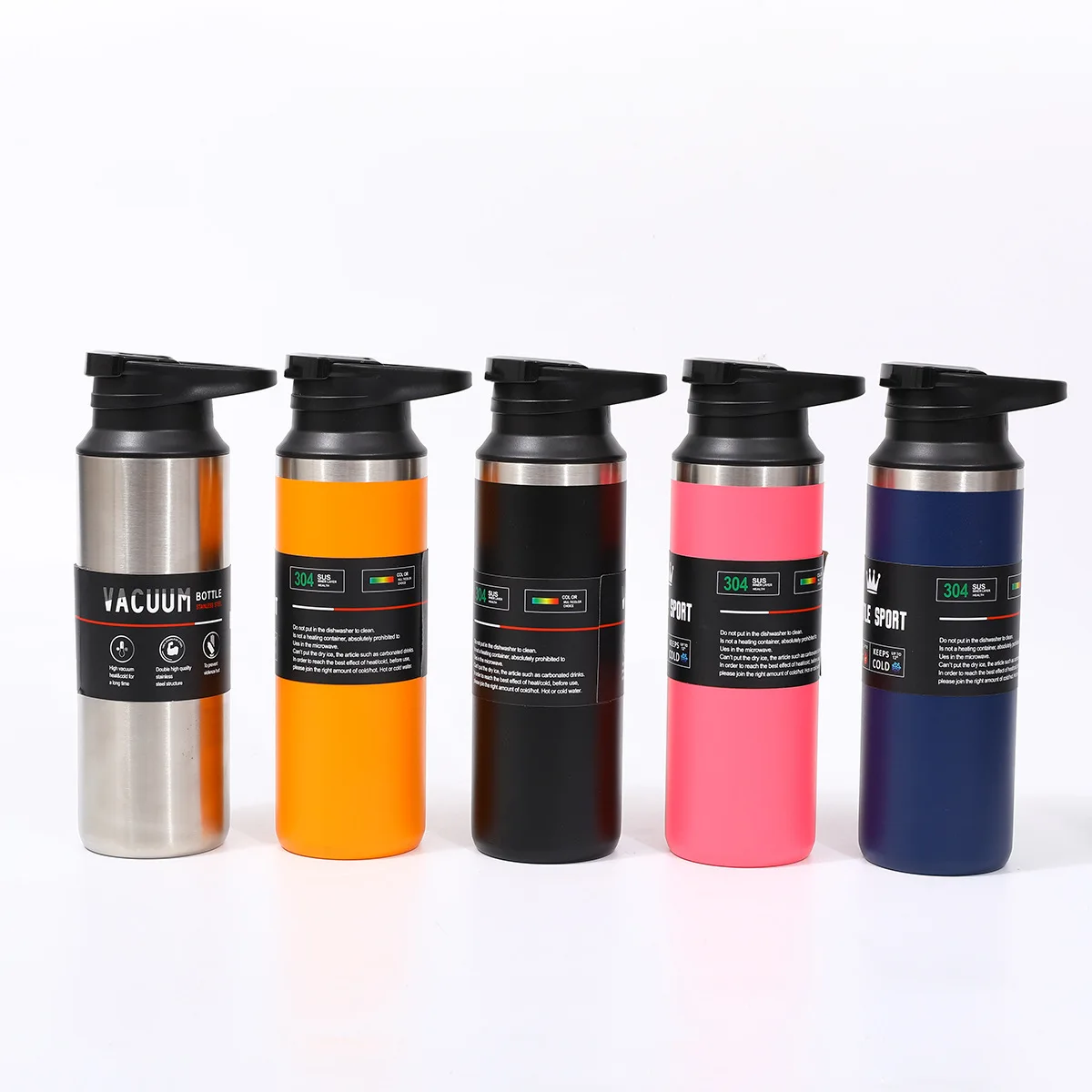 Madou Cross-border American Stainless Steel Vacuum Insulated Cup Portable Anti-Fall Water Cup Large-Capacity Tours