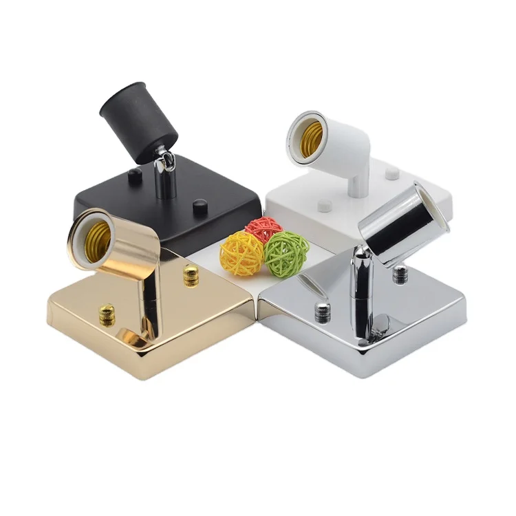 Light fixture accessories square metal Iron Ceiling rose Lamp Holder Ceramic Lamp core for pendant light wall light table lamp