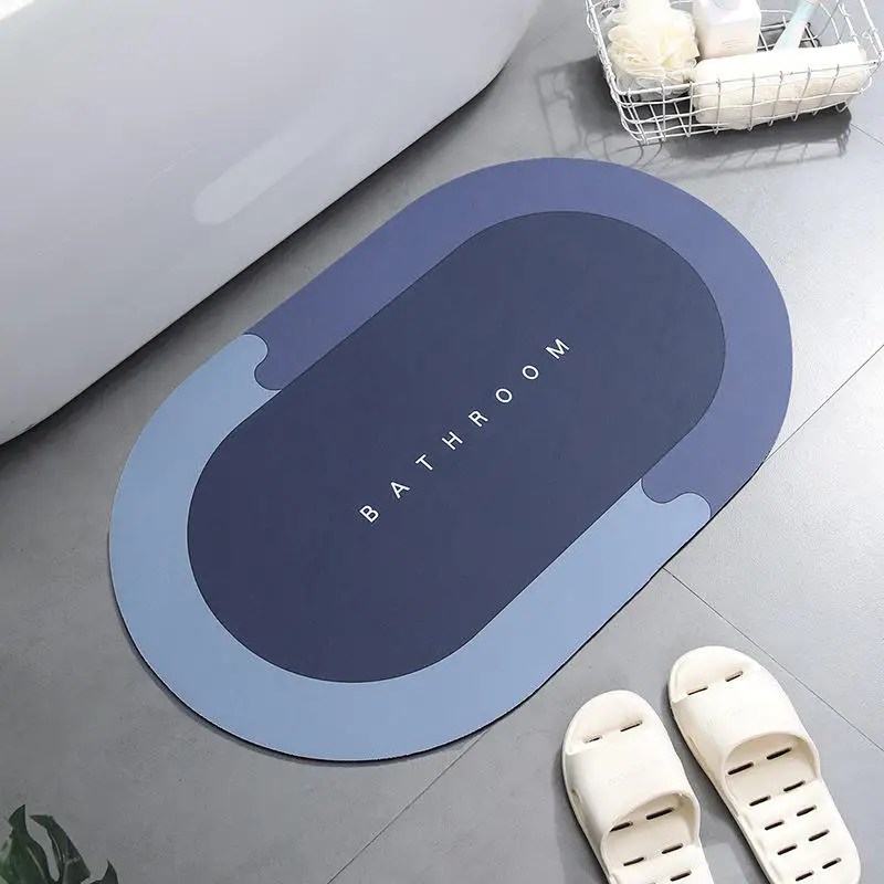 Hot sale Bath Mat Super Absorbent Non slip Diatom Mud Bathroom Rug Quick Drying Bath Custom mat Kitchen Entrance Door Mats