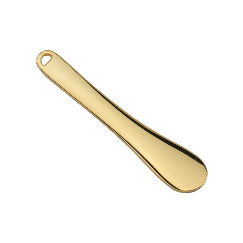 
luxury golden facial stainless steel makeup spoon metal cosmetic cream spoon face spatula blackhead remover 