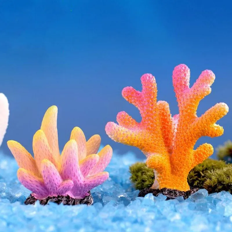 Miniature Aquarium Raising Fish Decorated Fish Tank Simulation Coral Artificial Coral Resin Crafts