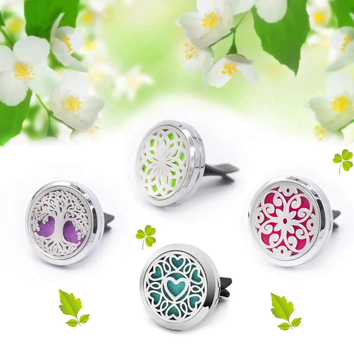 Best selling product wholesale car vent aroma air freshener aromatherapy stainless steel essential oil diffuser