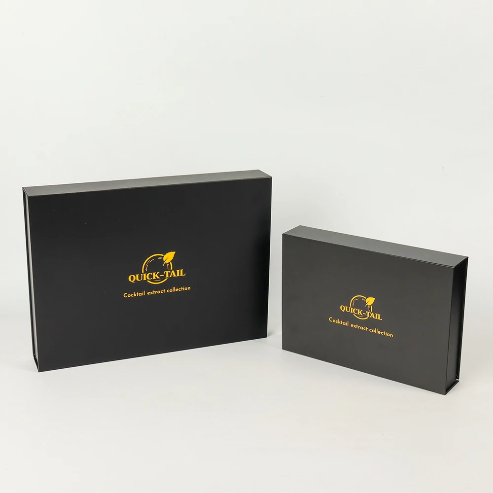 Custom Luxury Package Magnetic Paper Gift Box Black Satin Insert Lined Gift Box Packaging