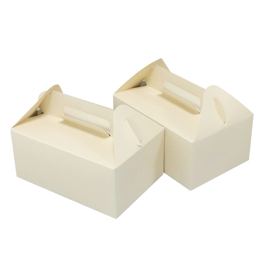 Superior quality light weight cake box packaging with window food grade cake box with handle