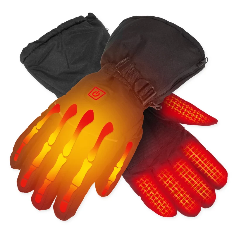 2022 New Version Electric Heating Gloves 7.4V Hand Warmer Rechargeable Battery Powered Heated Motorcycle Gloves