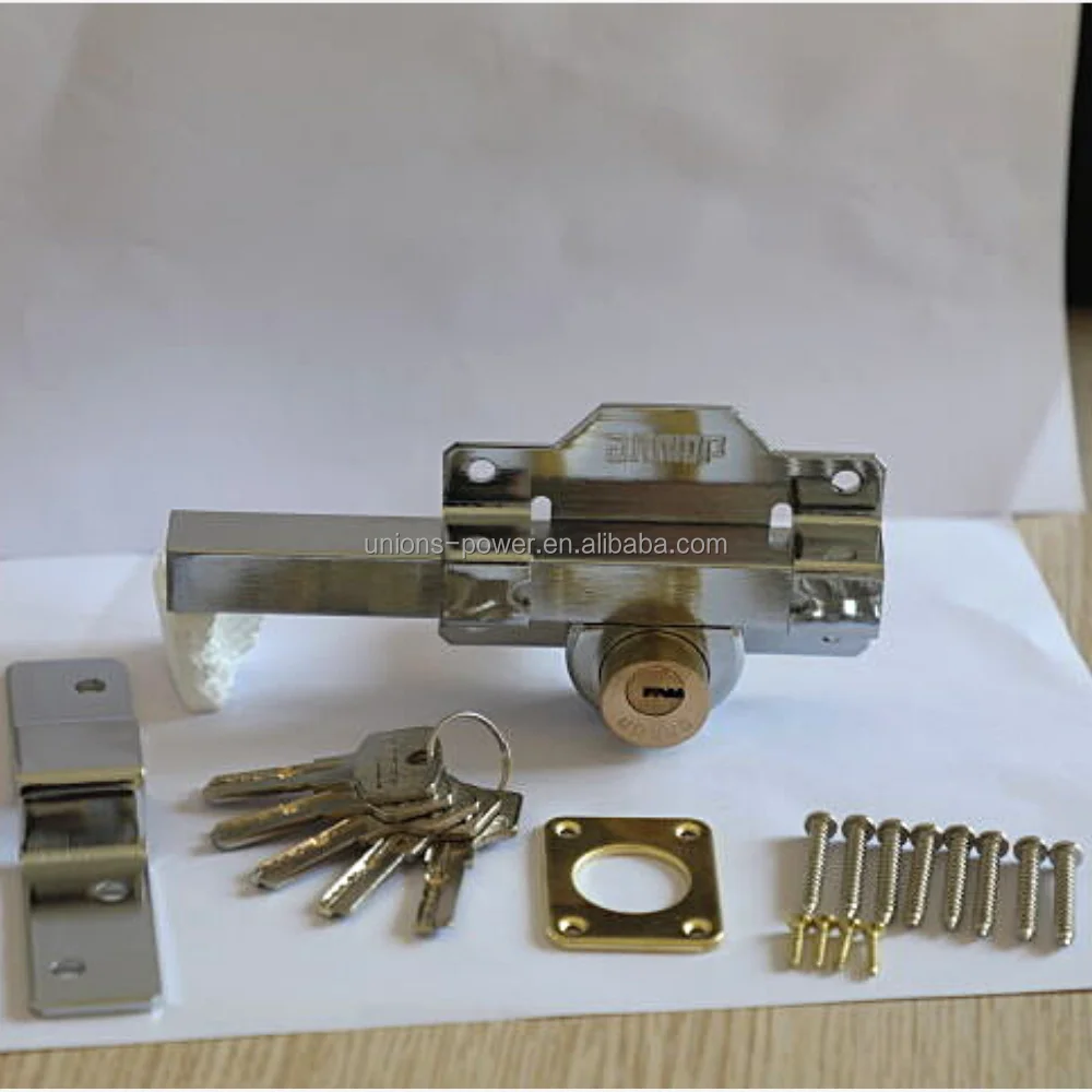 Deadbolt Bar Door Lock Cylinder Mortise Lock Door Hardware Ferreteria South American Bar Lock
