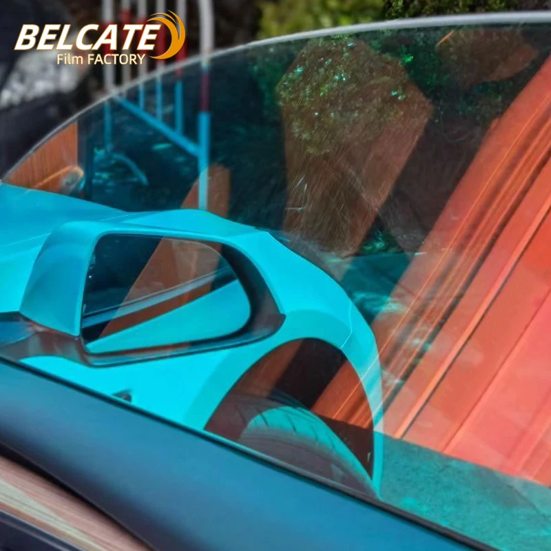 BELCATE Solar UV Rejection Auto Car Windscreen Solar Windows Chameleon Tint Protection Purple Chameleon Window Film