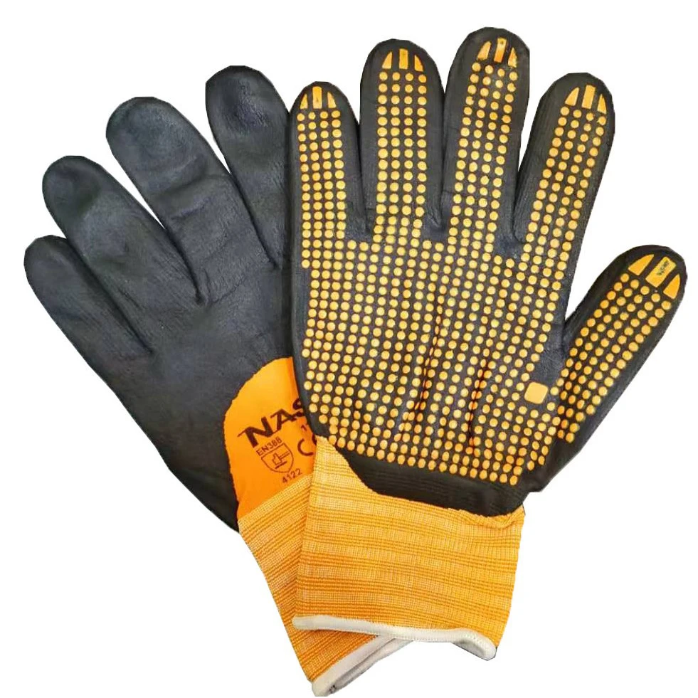 SLG-A-003C  China hot selling high quality low prices cheap Nitrile coated nylon safe safety work working gloves
