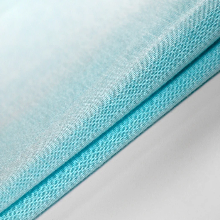 
High Quality P/D Knitted Single Jersey 95% Rayon 5% Spandex Fabric for Women 