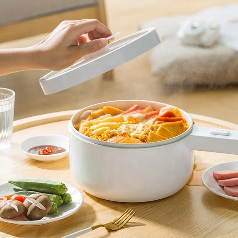 Multifunction Household Electric Frying Pan Skillet Steamer With lid Desktop Mini Hot Pot Portable Fried Egg Electric Skillet