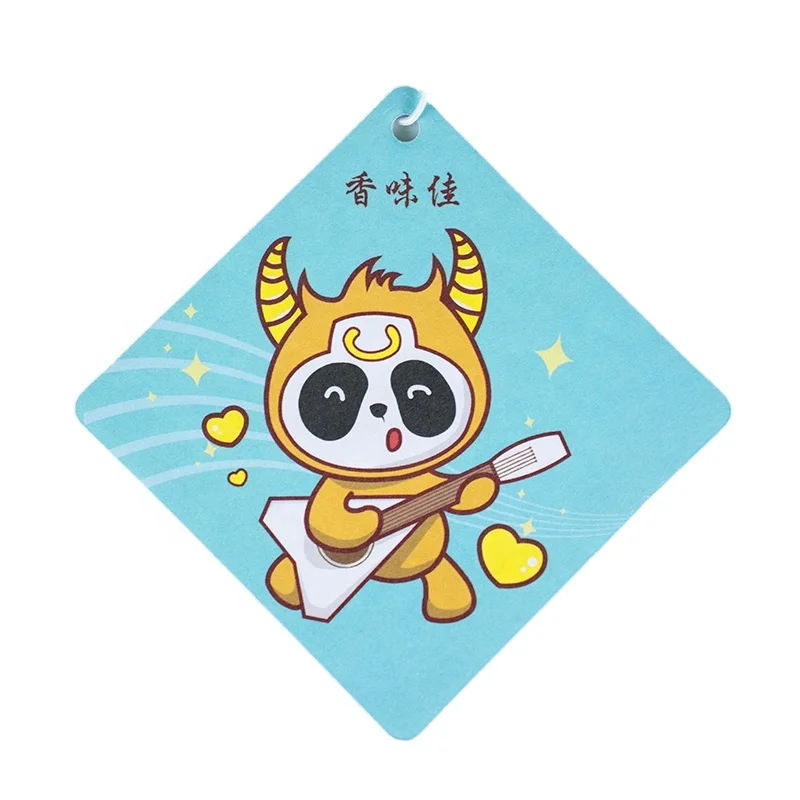 Custom logo Paper Car Hanging Car Air fragrance Freshener for Different Shapes Scents