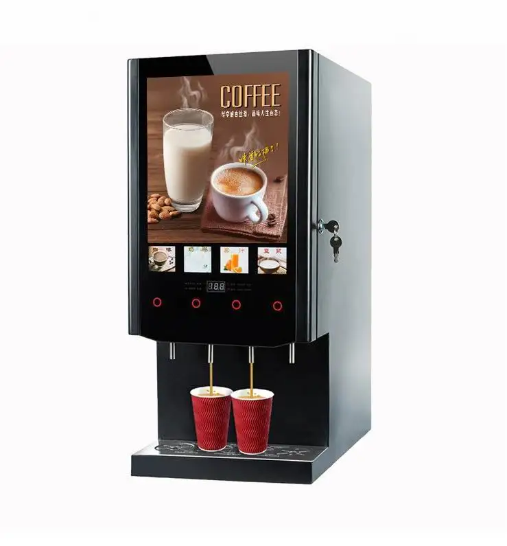 Commercial Fully Automatic Espresso Smart Coffee Roaster Maker 4 Hot Flavors Instant Coffee Vending Machine