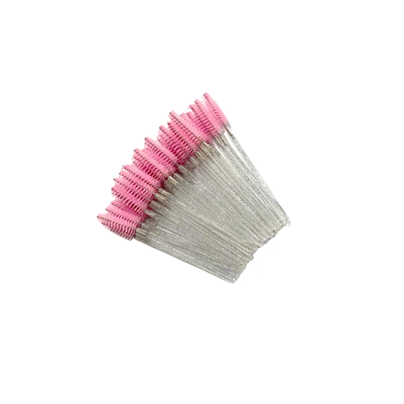 50pcs/bag customizeation transparent rod mascara spoolie for eyelash extension