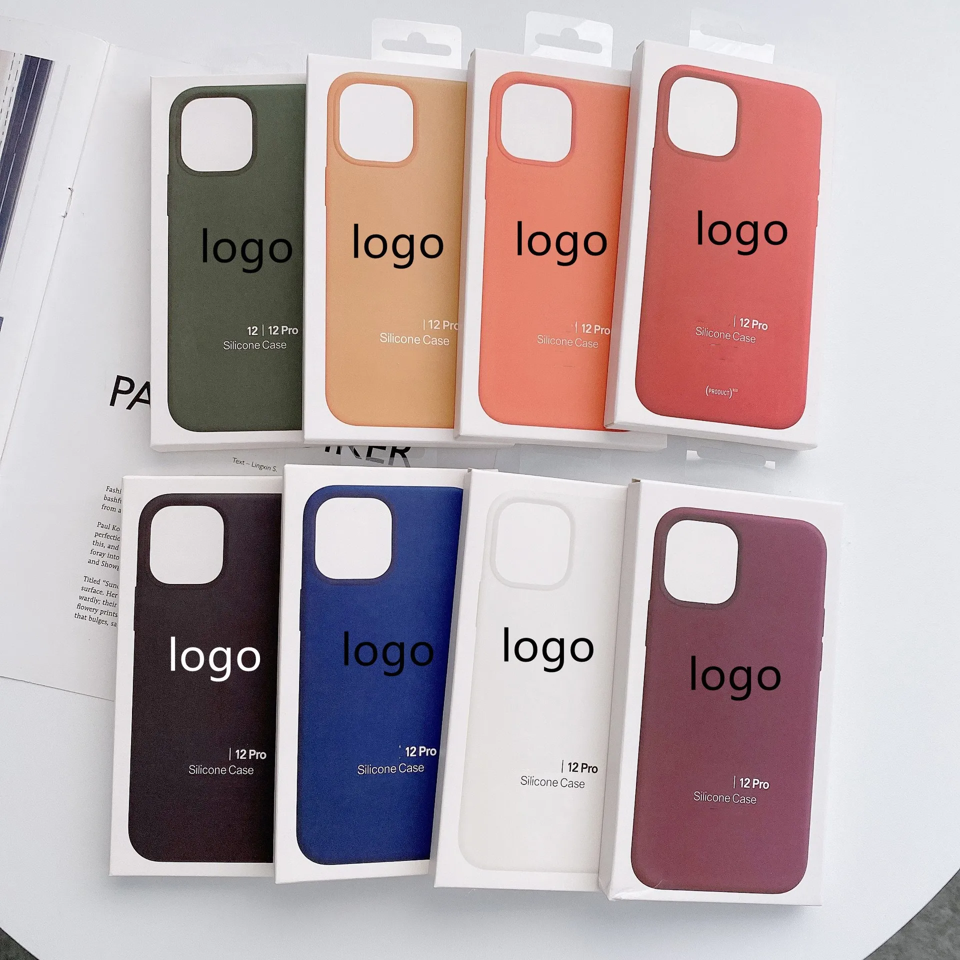 Original Magnetic Liquid Silicone phone Case For iPhone 12 mini 13 Pro Max Cover With  Animation Cover