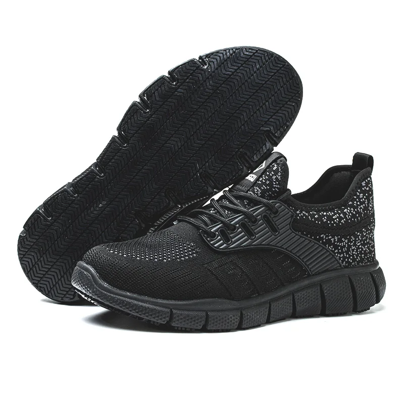 Dinggu Lightweight Flyknitting Soft and Comfortable Kitchen Waterproof Anti Slip Chef Shoes