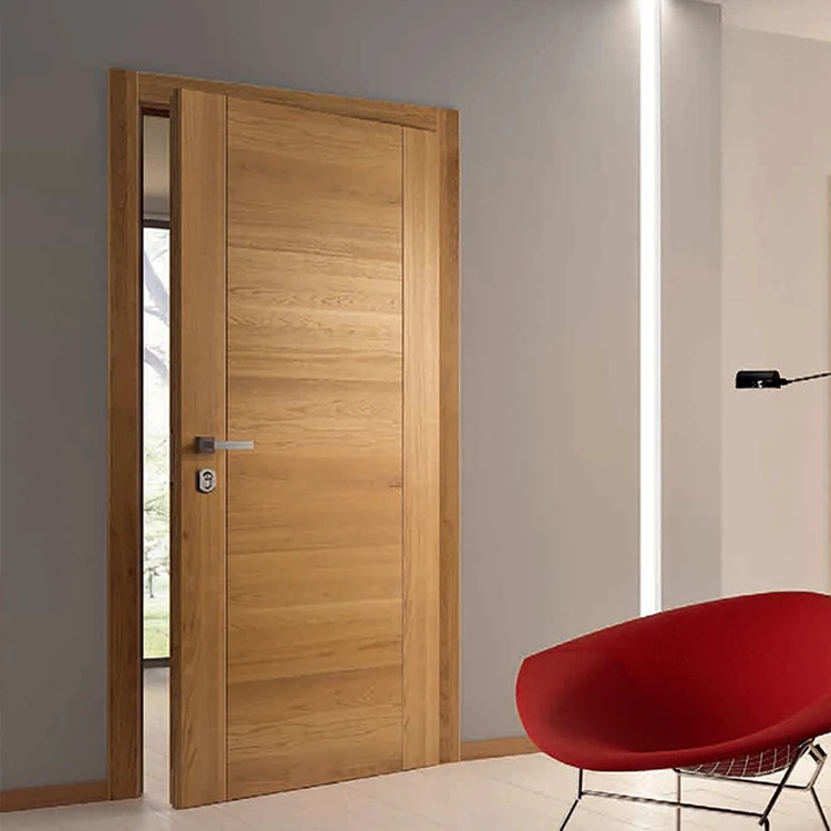 Prettywood Low Price Minimalist Style Modern MDF Melamine Interior Simple Bedroom Wooden Door