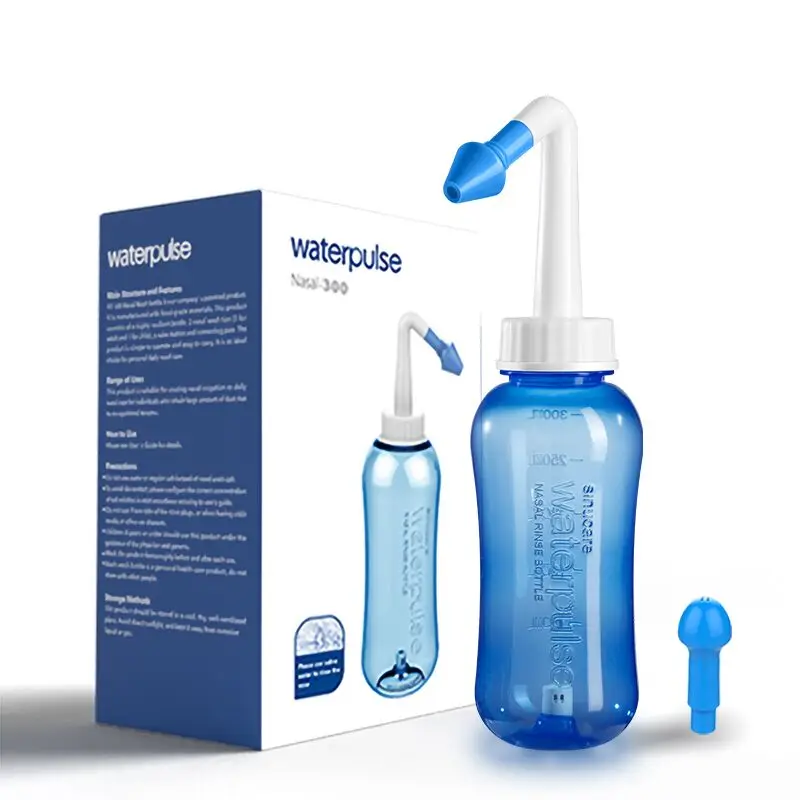 Waterpulse Exclusive Patent Salt Water Nasal Rinse Wash Bottle Nose Cleaner