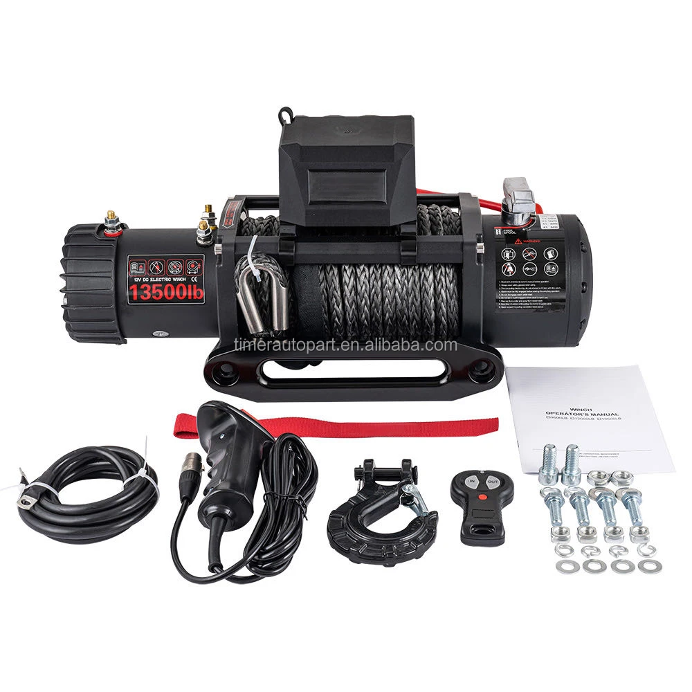 Heavy Duty 4Wd Offroad Suv Motor Manual Outdoor Campervan 12V Electric Anchor Drill Powered Durable Synthetic Line 12000Lb Winch