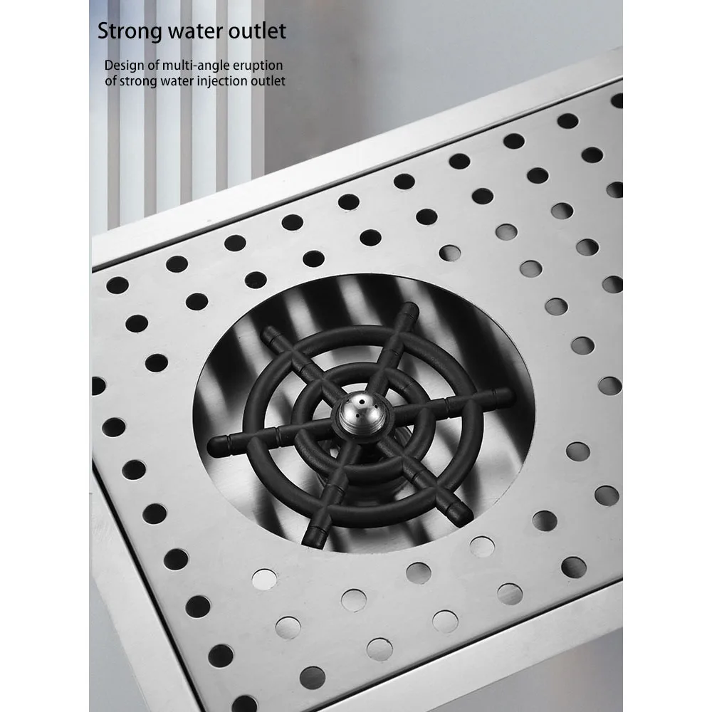 With drip tray Stainless steel bottle washer cup cleaner glass washer