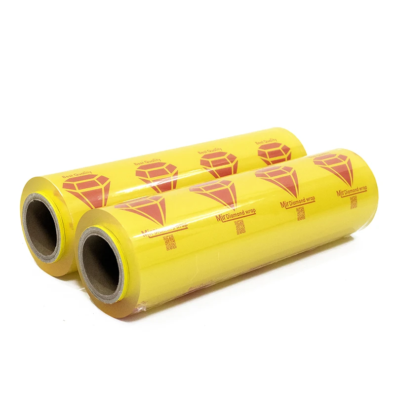 Best Selling Transparent Food Stretch Film Packaging Film Roll Pvc Cling Wrap